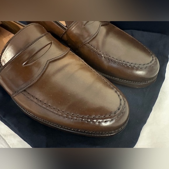 Ralph Lauren Shell Cordovan Marlow Penny Loafers US 11.5D by Crockett & Jones - Picture 5 of 11